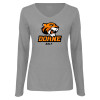 Thumbnail image for  Womens Grey Long Sleeve V Neck Tee 
