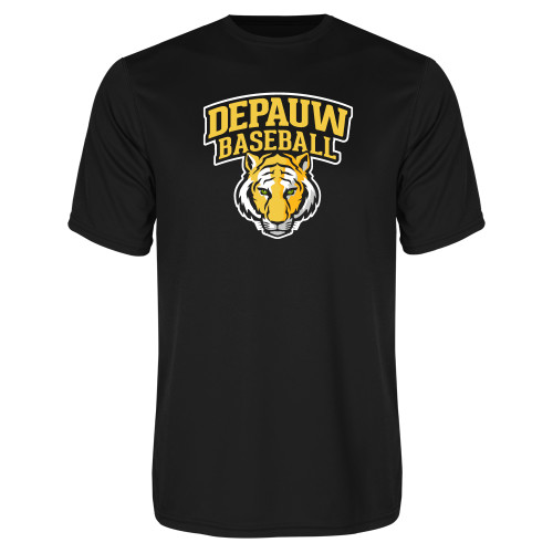 DePauw Black Performance Tee
