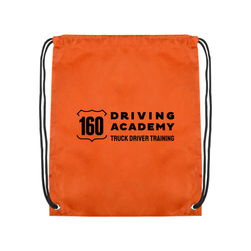  Orange Drawstring Backpack - 160 Driving Academy Horizontal Mark