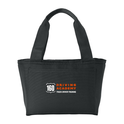  Insulated Black Lunch Tote - 160 Driving Academy Horizontal Mark