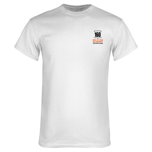  White T Shirt - 160 Driving Academy Vertical Mark
