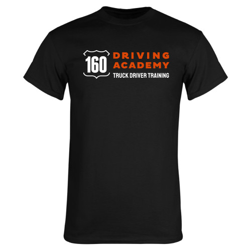  Black T Shirt - 160 Driving Academy Horizontal Mark