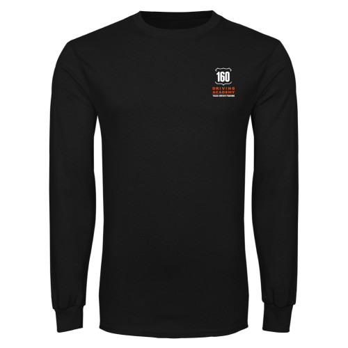  Black Long Sleeve T Shirt - 160 Driving Academy Vertical Mark
