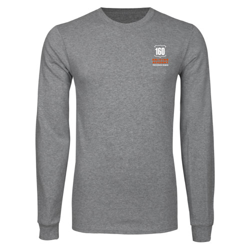  Grey Long Sleeve T Shirt - 160 Driving Academy Vertical Mark
