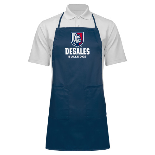  Full Length Navy Apron - Primary Logo