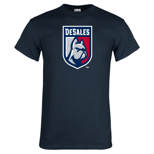  Navy T Shirt - Desales Shield w/ Bulldog
