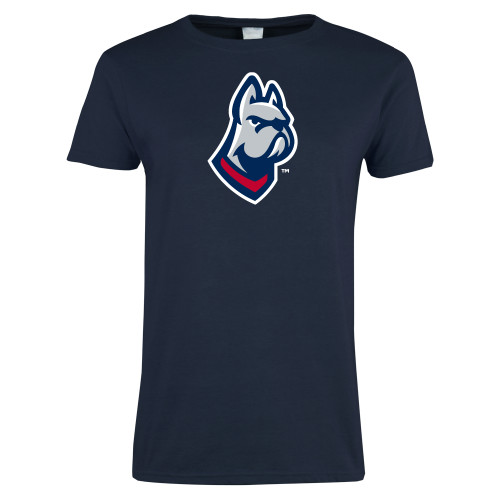  Womens Short Sleeve Navy Tee - Bulldog Head