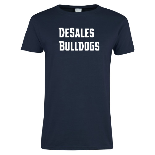  Womens Short Sleeve Navy Tee - Wordmark