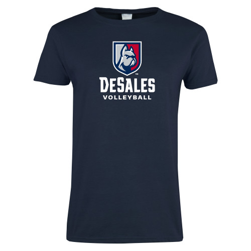  Womens Short Sleeve Navy Tee - Volleyball