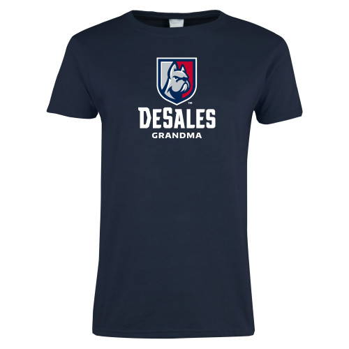  Womens Short Sleeve Navy Tee - Grandma