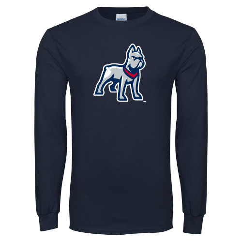  Navy Long Sleeve T-Shirt - Bulldog Full Body