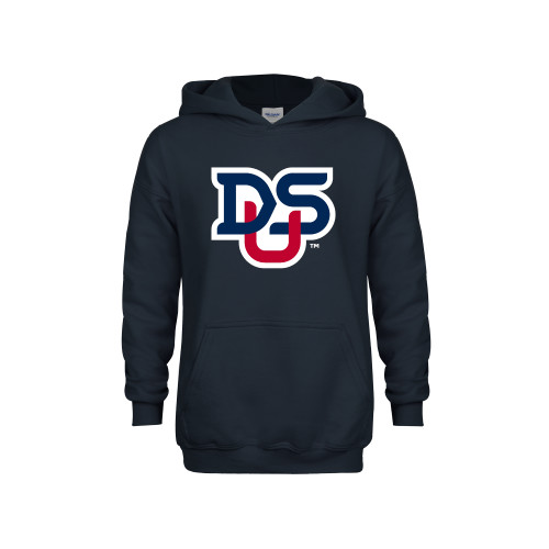  Youth Navy Fleece Hoodie - DSU Ligature