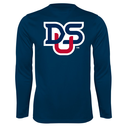  Navy Performance Long Sleeve Shirt - DSU Ligature
