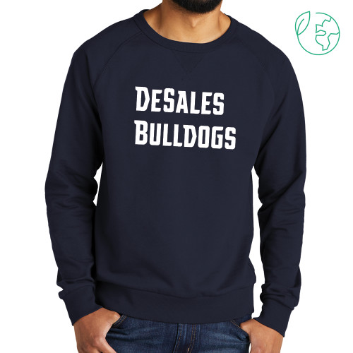  Allmade Navy Organic French Terry Crewneck Sweatshirt - Wordmark