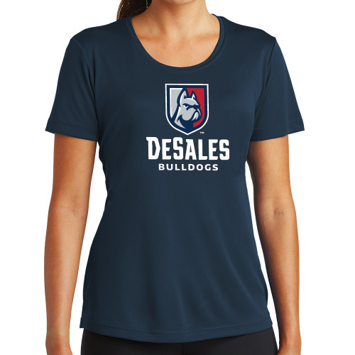  Womens Navy Performance Tee - Primary Logo