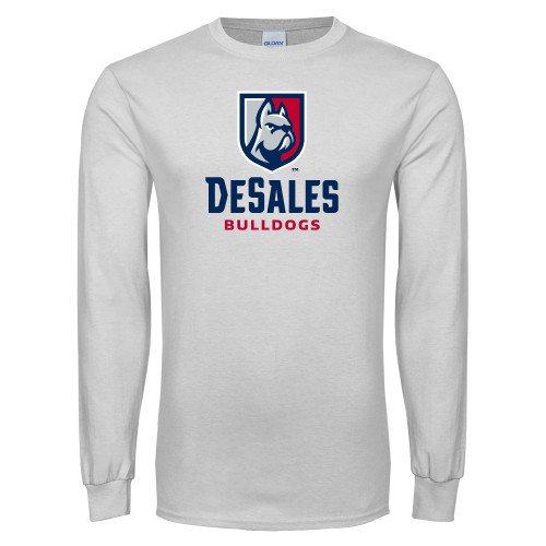  White Long Sleeve T Shirt - Primary Logo