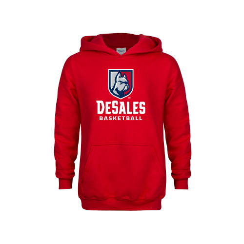  Youth Red Fleece Hoodie - Basketball