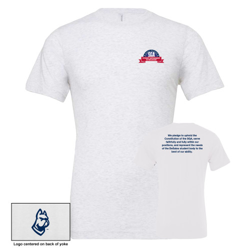  University Bella + Canvas Ash Grey Jersey Cotton T Shirt - DeSales Student Government Association