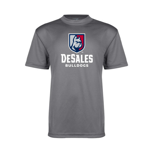  Youth Performance Grey Concrete Tee - Primary Logo