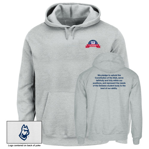 University Extended Heather Grey Hoodie - DeSales Student Government Association