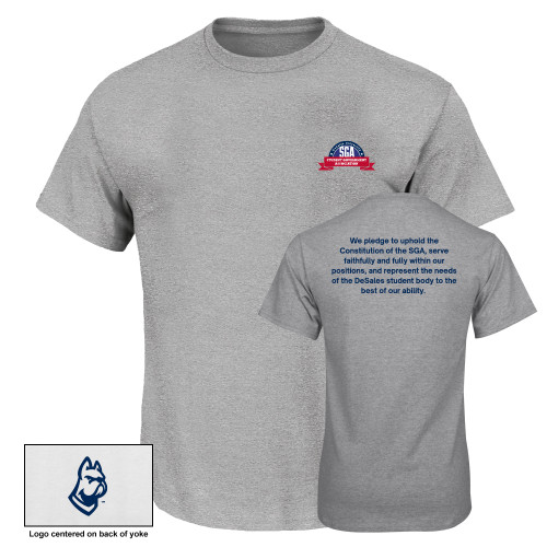  University Tall Heather Grey T Shirt - DeSales Student Government Association