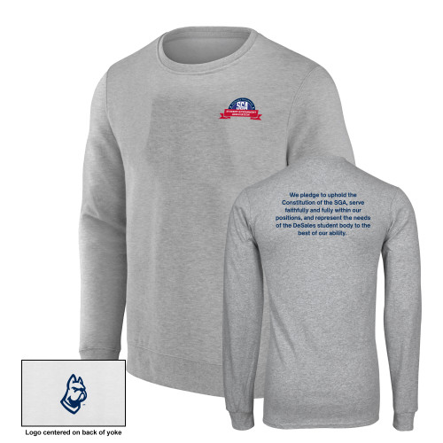  University Extended Heather Grey Crew - DeSales Student Government Association