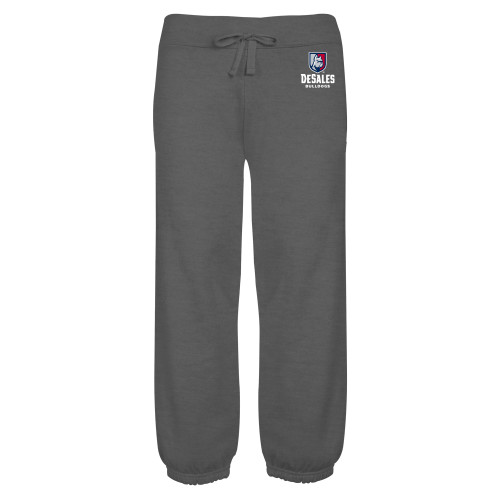  ENZA Womens Dark Heather Banded Fleece Capri - Primary Logo