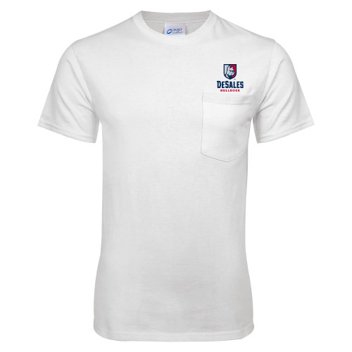  White T-Shirt w/Pocket - Primary Logo