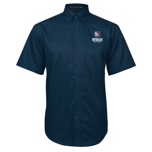  Navy Twill Button Down Short Sleeve - Primary Logo