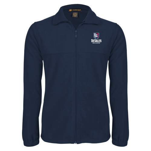  Navy Fleece Full Zip  Jacket - Primary Logo