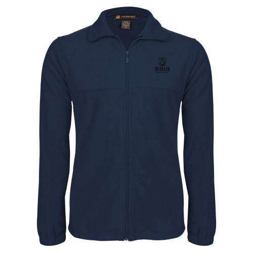  Navy Fleece Full Zip  Jacket - Primary Logo