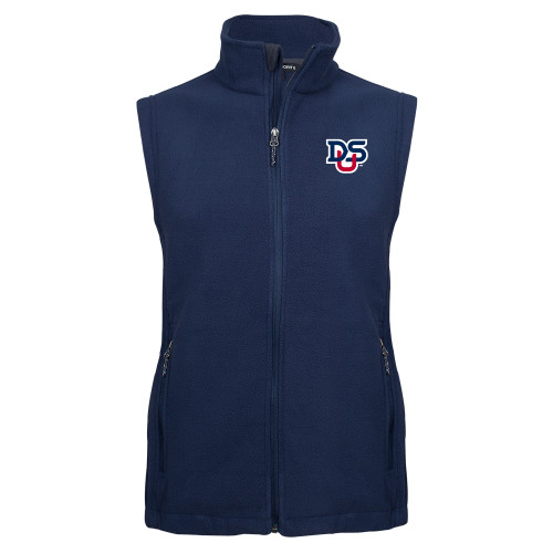  Navy Fleece Full Zip Vest - DSU Ligature