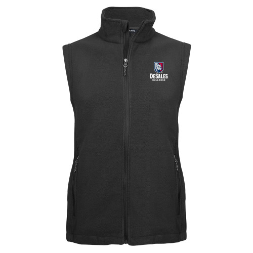  Charcoal Fleece Full Zip Vest - Primary Logo