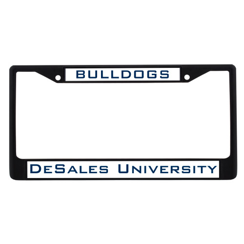  Metal License Plate Frame in Black - Bulldogs