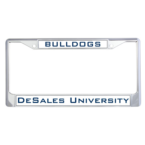  Metal License Plate Frame in Chrome - Bulldogs