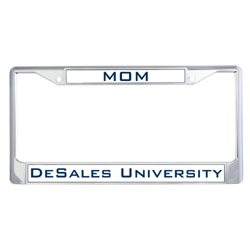  Mom Metal License Plate Frame in Chrome - Mom