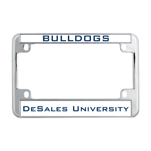  Metal Motorcycle License Plate Frame in Chrome - Bulldogs