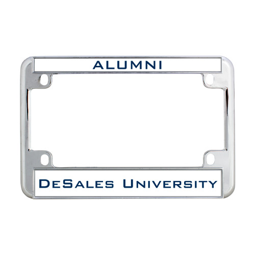  Metal Motorcycle License Plate Frame in Chrome - Alumni