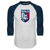 Thumbnail image for  White/Navy Raglan Baseball T Shirt
