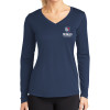 Thumbnail image for  Womens Navy Performance Long Sleeve V Neck Shirt