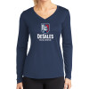 Thumbnail image for  Womens Navy Performance Long Sleeve V Neck Shirt