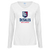 Thumbnail image for  Womens White Long Sleeve V Neck Tee