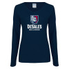 Thumbnail image for  Womens Navy Long Sleeve V Neck Tee