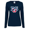 Thumbnail image for  Womens Navy Long Sleeve V Neck Tee