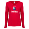 Thumbnail image for  Womens Red Long Sleeve V Neck Tee