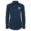 Thumbnail image for  Womens Navy Twill Button Down Long Sleeve 