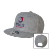 Thumbnail image for  Heather Grey Wool Blend Flat Bill Snapback Hat