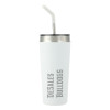 Thumbnail image for  Faye White Vacuum Tumbler w/ Stainless Steel Straw 20 oz