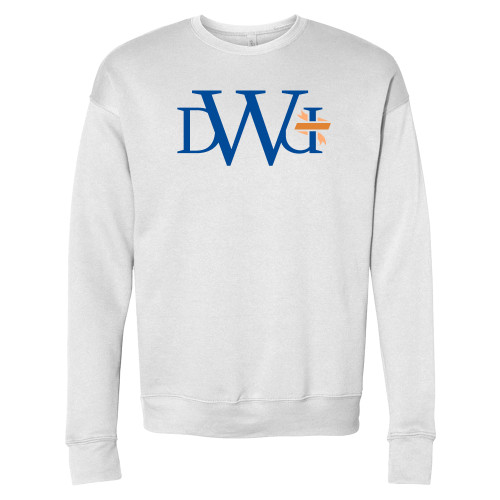 Dakota Wesleyan Bella + Canvas White Fleece Crew
