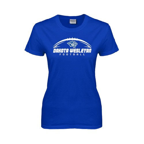 Dakota Wesleyan Womens Royal Short Sleeve Tee